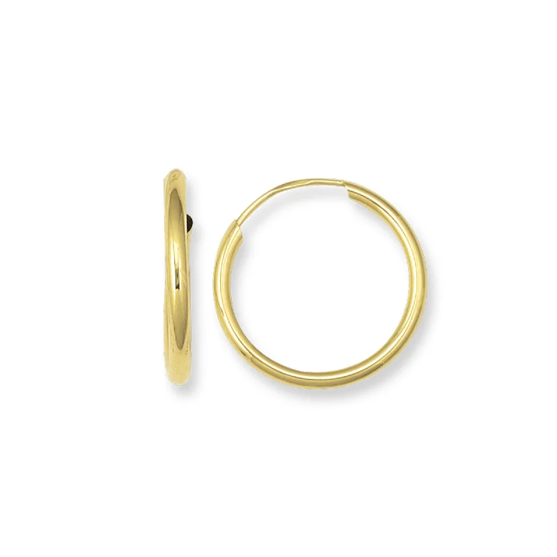 Best hoop earrings with oval shapes for a unique and elongated design-14K Gold 1.5x15mm Endless Hoops