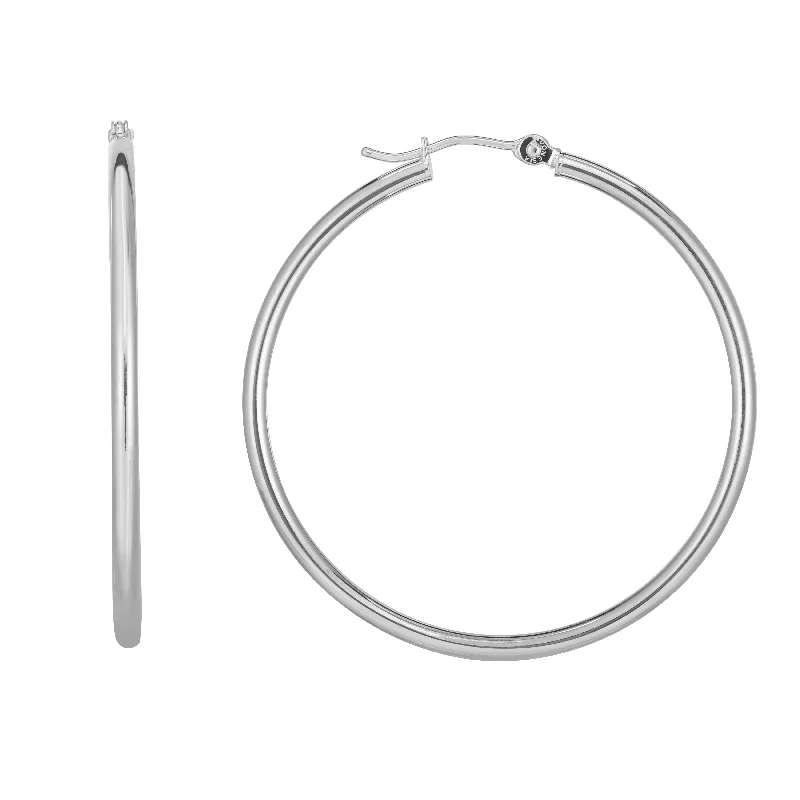 Hoop earrings with a matte finish for a sleek and sophisticated appearance-14K Gold 2x40mm Hoops