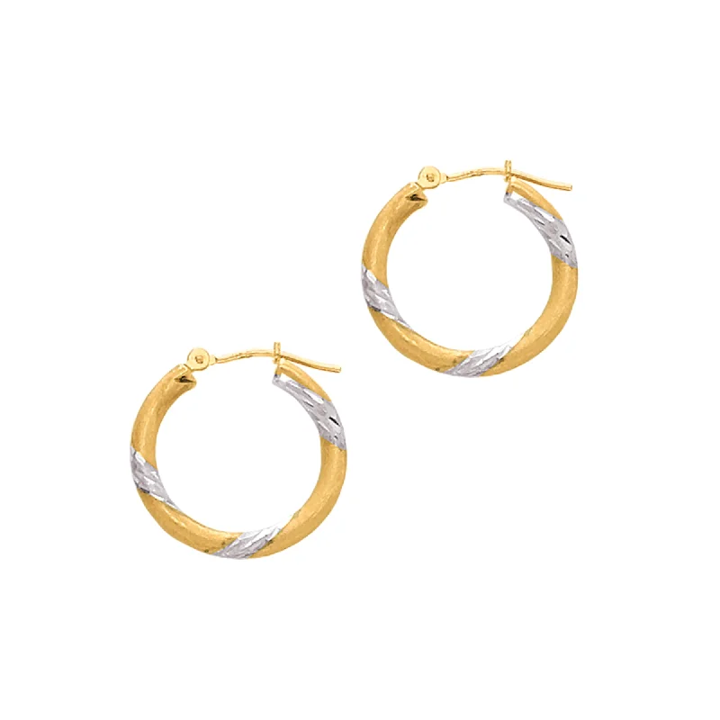 Hoop earrings with infinity loop designs for a continuous and eternal shape-14K Gold 3x20mm Hoop Earring