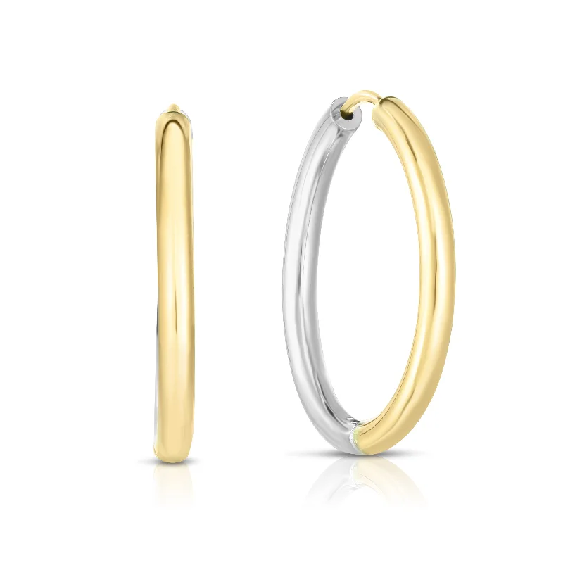 Best hoop earrings with vintage coins for a retro, antique-inspired style-14K Gold Diamond Cut Hoop Earring