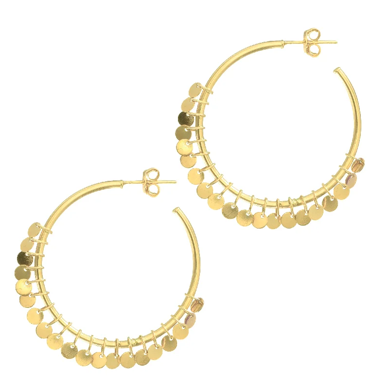 Best hoop earrings with matching bracelets for a coordinated jewelry set-14K Gold Flora Hoop Earring