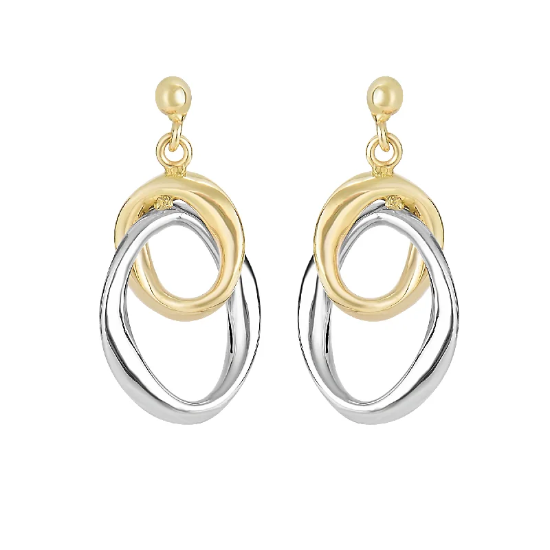 Best hoop earrings with butterfly motifs for a playful and whimsical appearance-14K Gold Interlocked Drop Earring