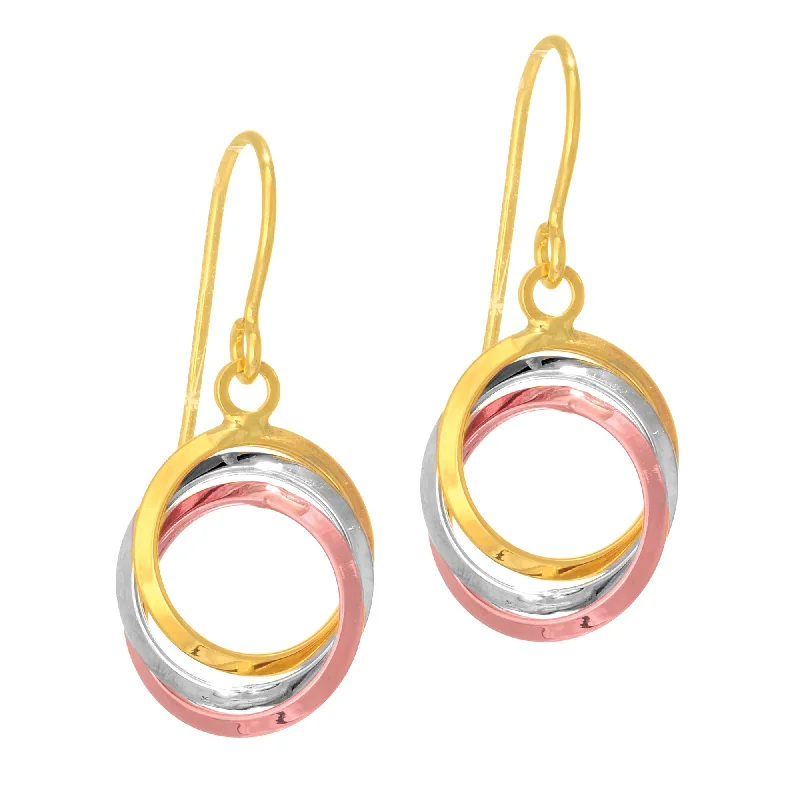 Best hoop earrings with enamel details for a colorful and modern look-14K Gold Open Circle Dangle Earring