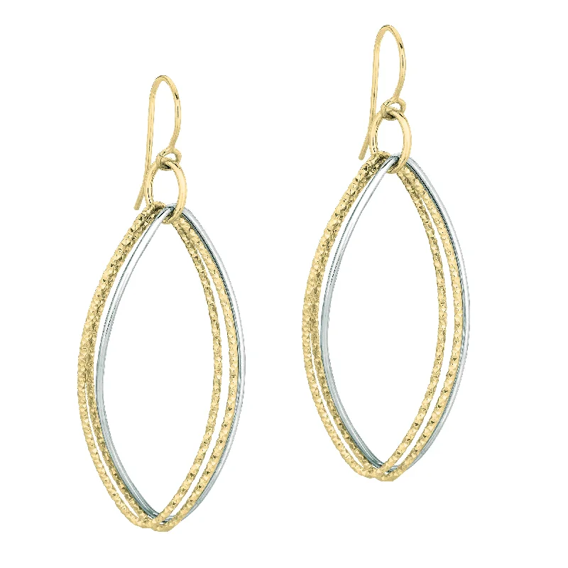 Best hoop earrings with geometric cuts for a sharp, modern appeal-14K Gold Polished & Diamond Cut Dangle Earring