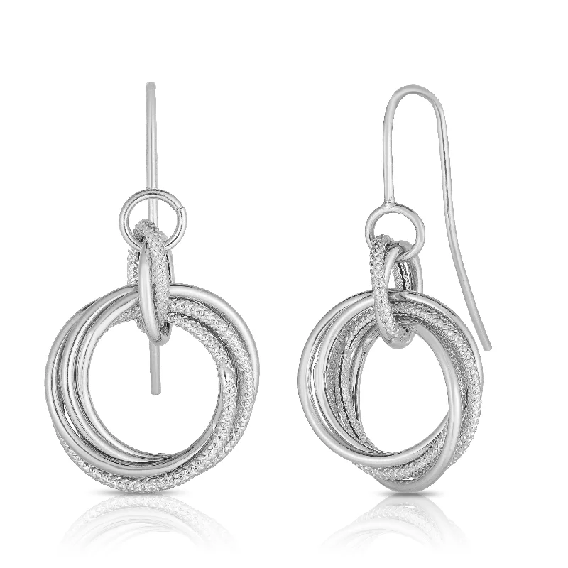 Best hoop earrings with stacked layers for a dimensional and bold look-14K Gold Small Multi Row Dangle Earring