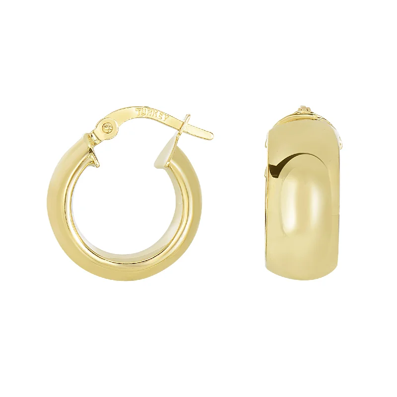 Lightweight hoop earrings for comfortable and all-day wear-14K Yellow Gold Polished Chunky Hoop Earring