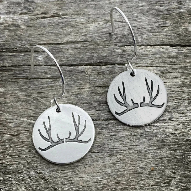 Hoop earrings with stacked layers for a bold and textured design-Antler Earrings