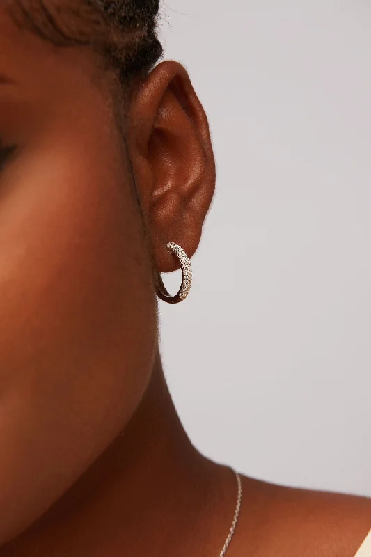 Best hoop earrings with geometric pendants for a modern, chic appeal-Ari Moissanite Hoop Earrings in 925 Sterling Silver