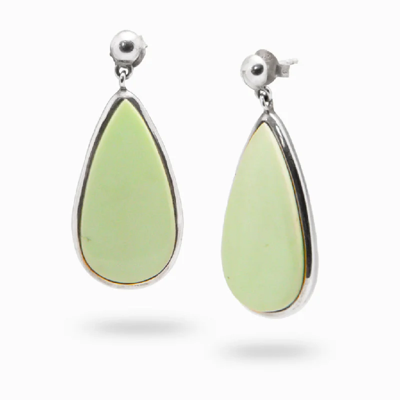 Hoop earrings with crescent moon shapes for a celestial and mystical appearance-Lemon Chrysoprase Earrings