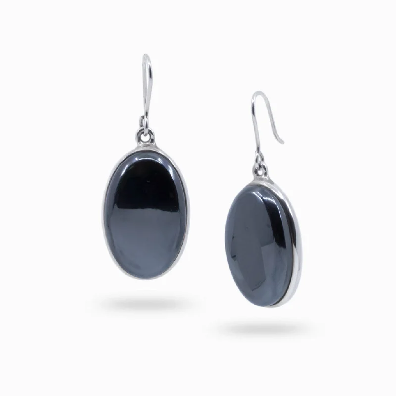 Hoop earrings with a chunky design for a bold and trendy statement-Hematite Earrings