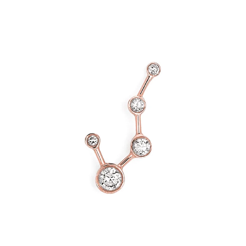 Hoop earrings with infinity loop designs for a continuous and eternal shape-Big Dipper Diamond Constellation Earring | Ready to Ship