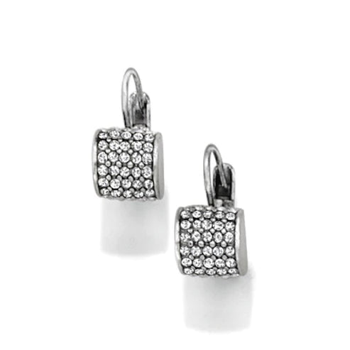 Best hoop earrings with geometric cuts for a sharp, modern appeal-Brighton | Meridian Leverback Earrings in Silver Tone