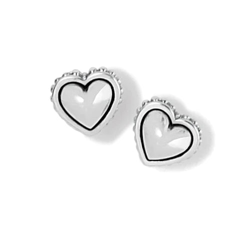 Best hoop earrings with custom designs for a personalized, unique accessory-Brighton | Pretty Tough Petite Heart Post Earrings in Silver and Gold Tone