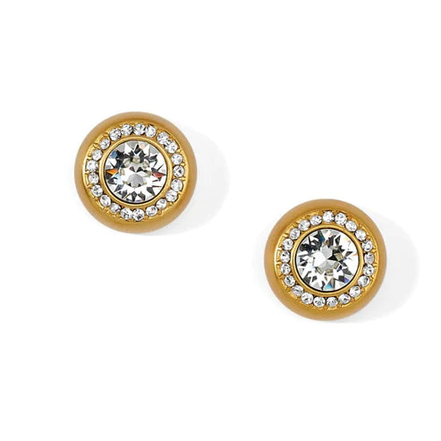 Best hoop earrings with crescent-shaped designs for a bold, moon-inspired style-Brighton | Versailles Suisses Post Earrings in Gold Tone