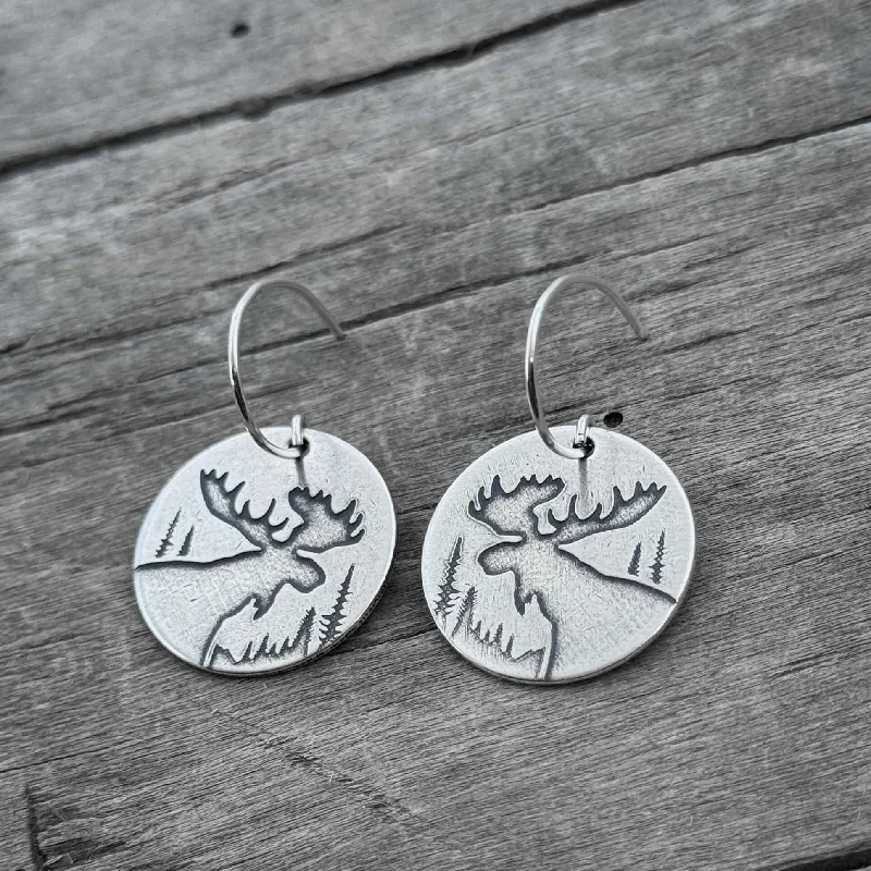 Best hoop earrings with smooth ceramic finishes for a polished, clean style-Creek Moose Earrings