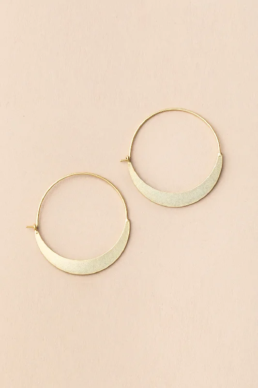 Best hoop earrings with asymmetrical designs for a fashion-forward, avant-garde look-Crescent Hoops