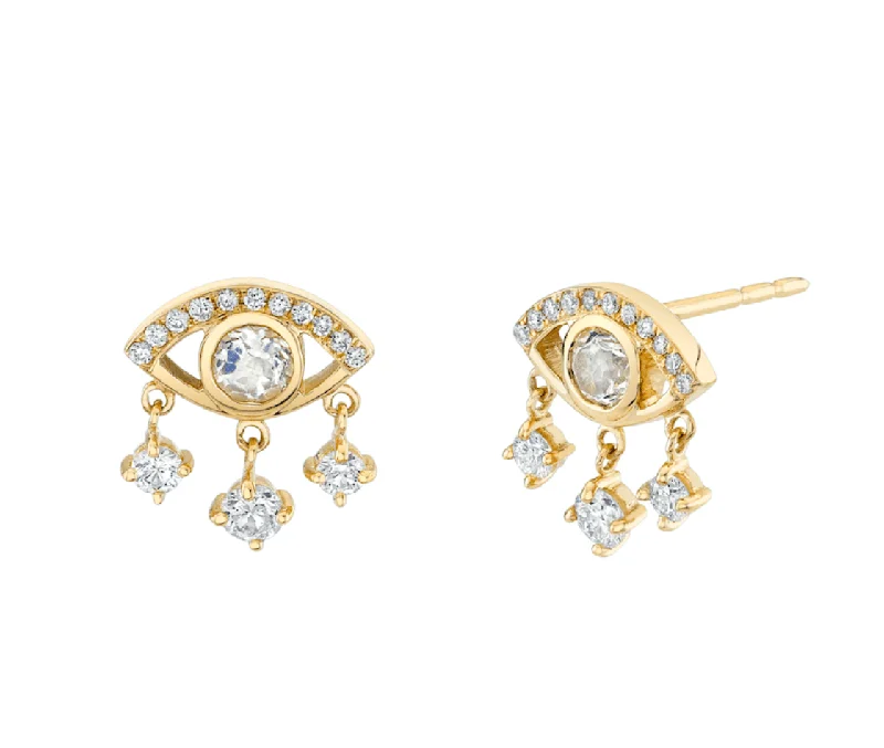 Hoop earrings with polished metal for a shiny and high-quality finish-Diamond Eye of Emotions Studs | Ready to Ship