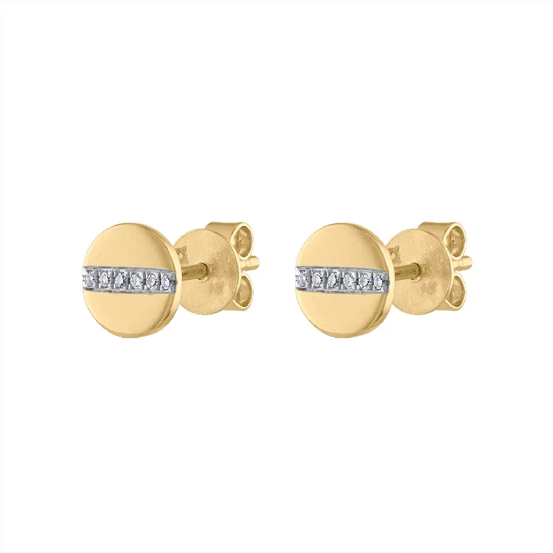 Hoop earrings with artistic filigree designs for an intricate, delicate finish-14KT GOLD DIAMOND SCREW EARRING