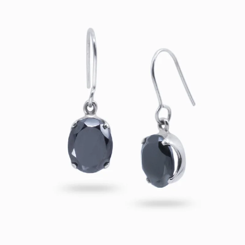 Small hoop earrings for a delicate and understated everyday wear-Hematite Earrings