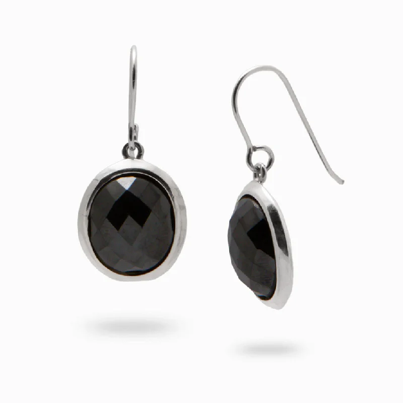 Best hoop earrings with geometric shapes for a modern and artistic appeal-Hematite Earrings