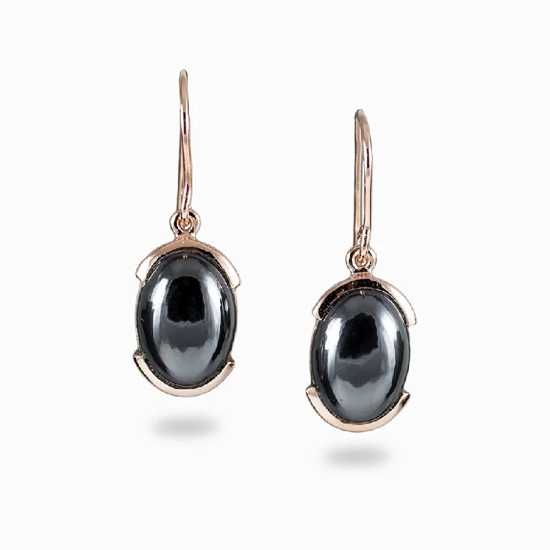 Hoop earrings with circle designs for a classic and timeless shape-Hematite Earrings