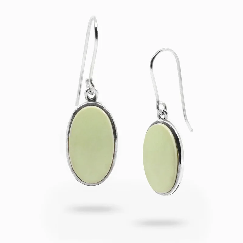 Best hoop earrings with twisted rope designs for a nautical-inspired style-Lemon Chrysoprase Earrings