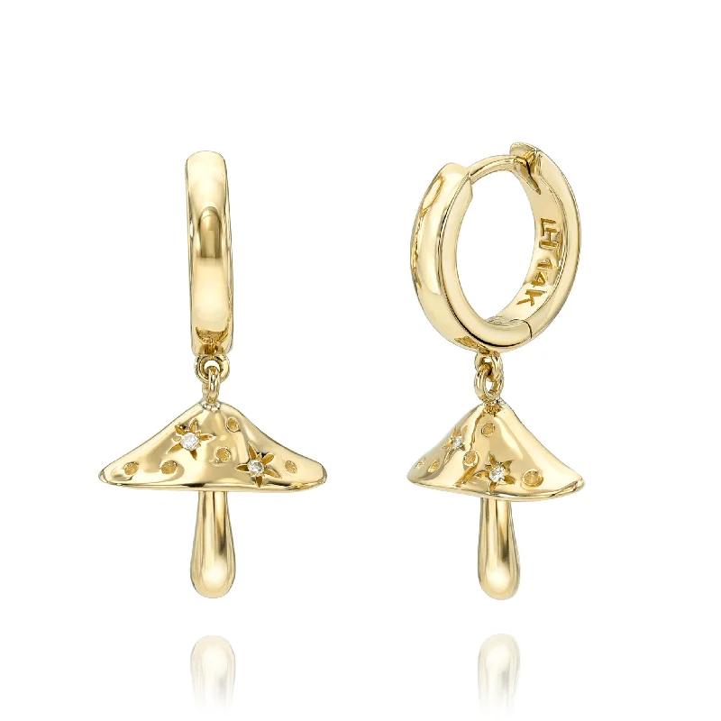 Medium hoop earrings for an everyday look with the perfect balance of style-LH x Alice Baby Mushroom Orbit Hoops