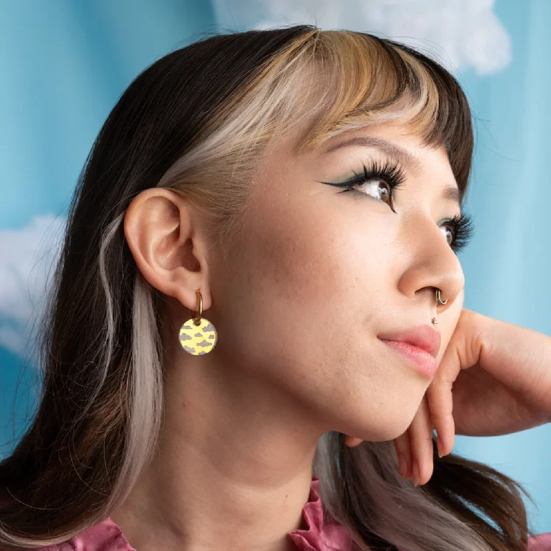 Best hoop earrings with satin ribbons for a soft, feminine appearance-Mini Cloud Portal Hoops