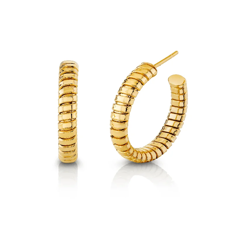 Hoop earrings with open designs for a modern, lighthearted vibe-Ouroboros Hoops