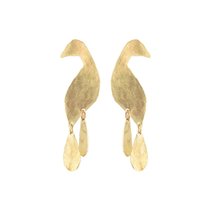 Best hoop earrings with custom engravings for a personalized and meaningful gift-Petite Peacock Earrings