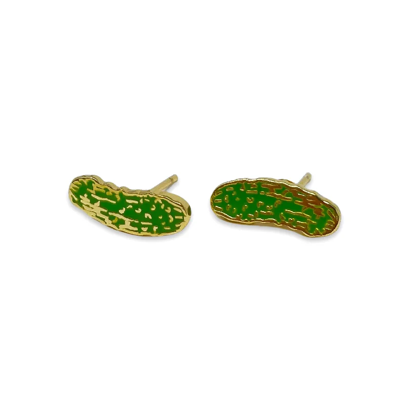 Hoop earrings with circle designs for a classic and timeless shape-Pickle Enamel Earrings