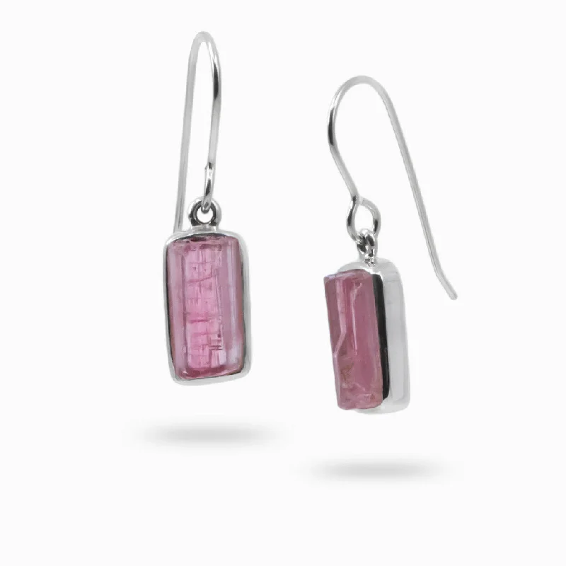 Best hoop earrings with oval shapes for a unique and elongated design-Pink Tourmaline Earrings