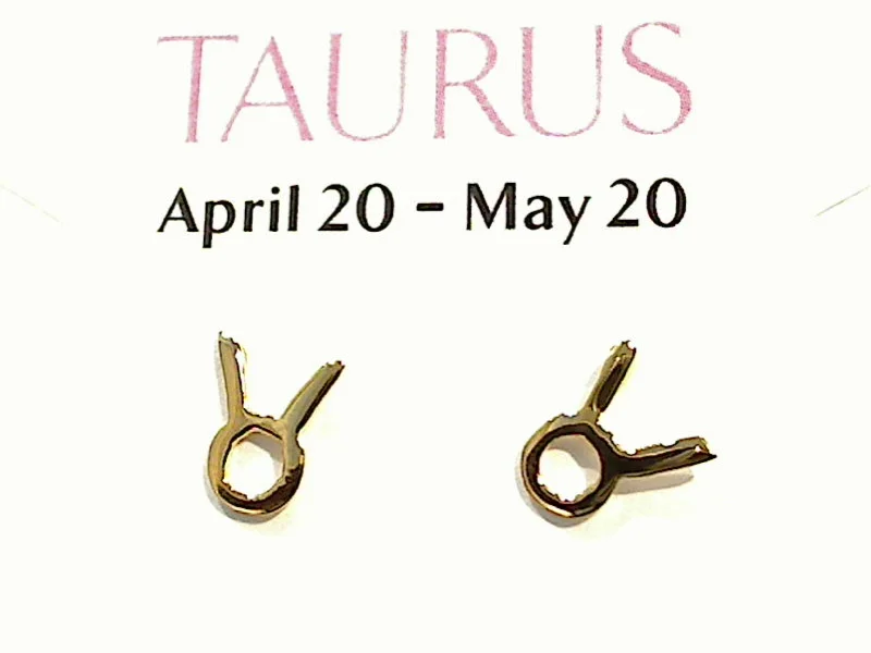 Hoop earrings with floral motifs for a feminine and nature-inspired look-Gold Plated Sterling Taurus Zodiac Earrings