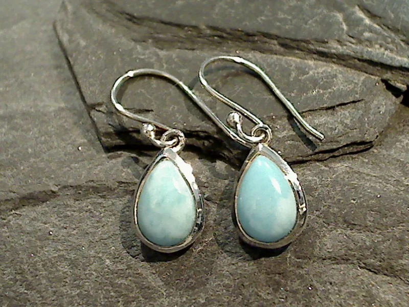 Best hoop earrings with matching bracelets for a coordinated jewelry set-Larimar, Sterling Silver Earrings