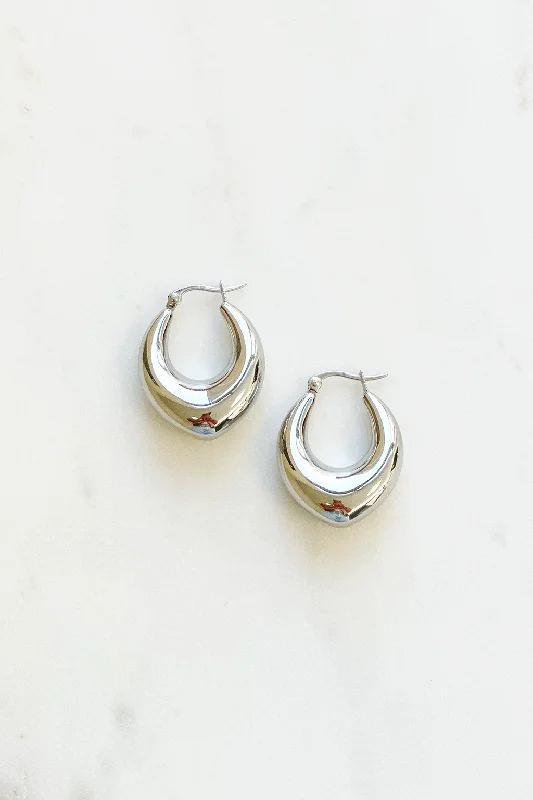 Hoop earrings with infinity loop designs for a continuous and eternal shape-Stainless Think Hoop