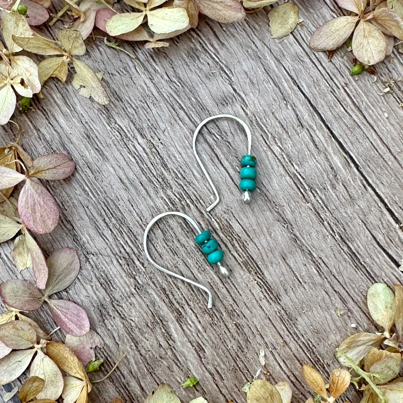 Hoop earrings with gold accents for a warm, elegant statement piece-Turquoise Droplet Earrings