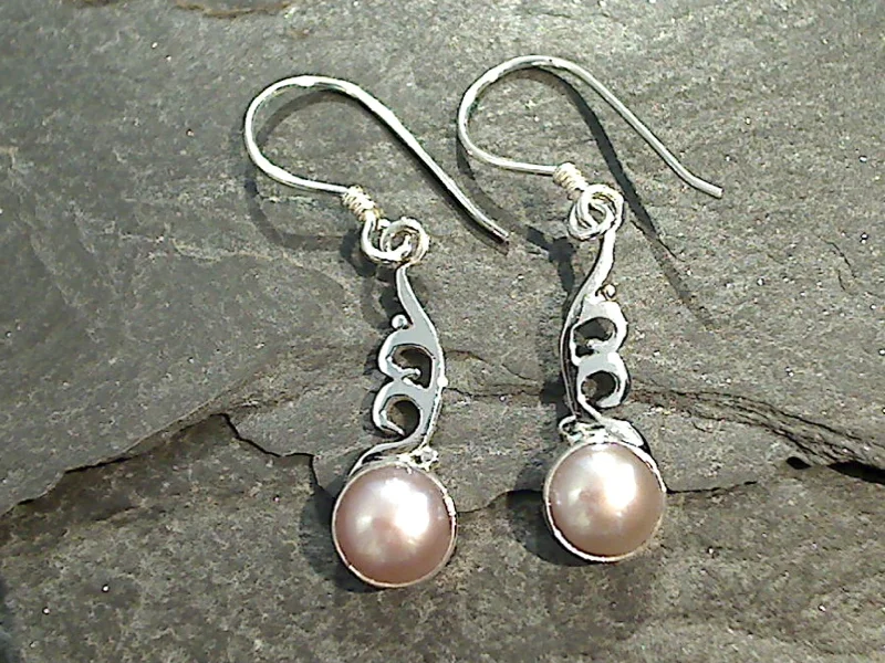 Hoop earrings with circle designs for a classic and timeless shape-Blush Pearl, Sterling Silver Earrings