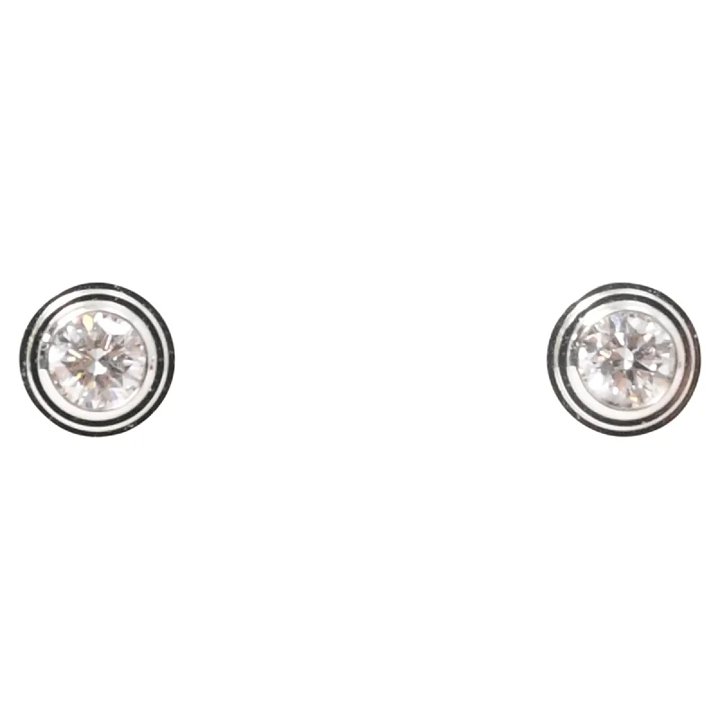 Stud Earrings for Graduation Day -Cartier D'amour Small Diamond Stud Earrings in White Gold Metal