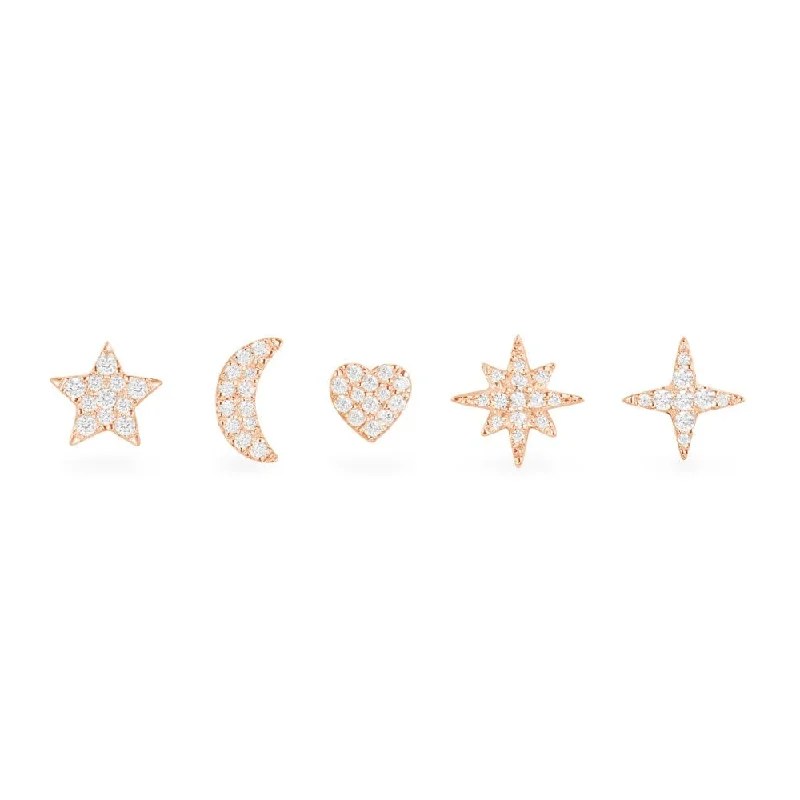 Stud Earrings for Anniversary -Celestial Stud Earrings Set