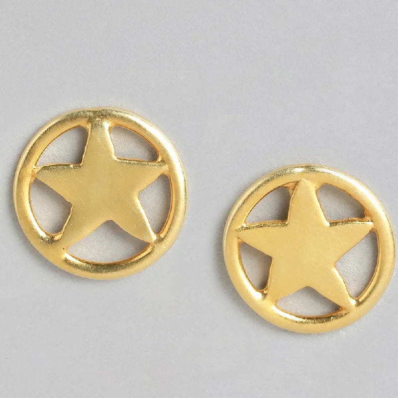 Stud Earrings for Everyday Glamour -92.5 Silver Star Loop Stud Earrings