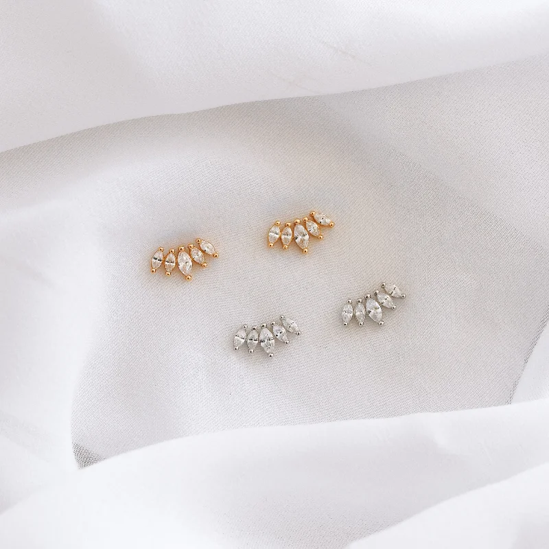 Stud Earrings for Christmas Party -Everleigh - Sterling Silver Stud Earrings