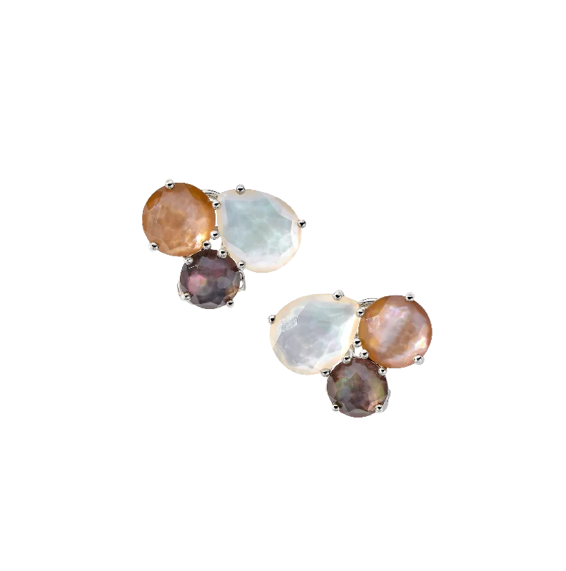 Floral Stud Earrings with Petals -IPPOLITA Rock Candy Cluster Stud Earrings in Sabbia