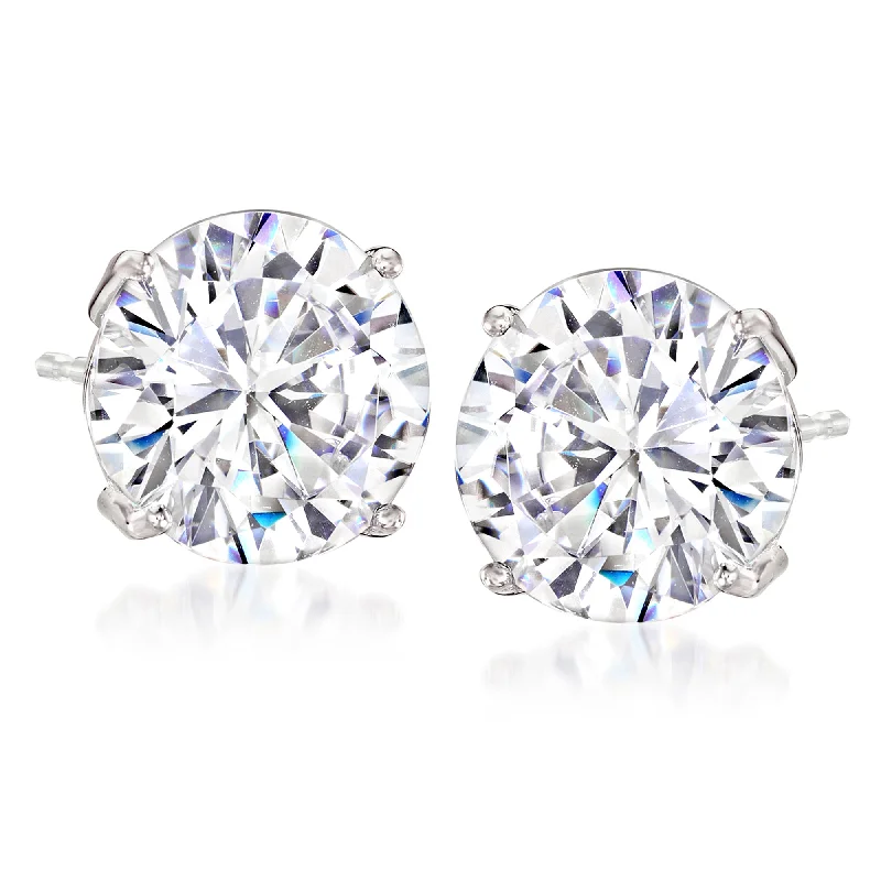 Tarnish Resistant Stud Earrings for Longevity -Ross-Simons CZ Stud Earrings in 14kt White Gold