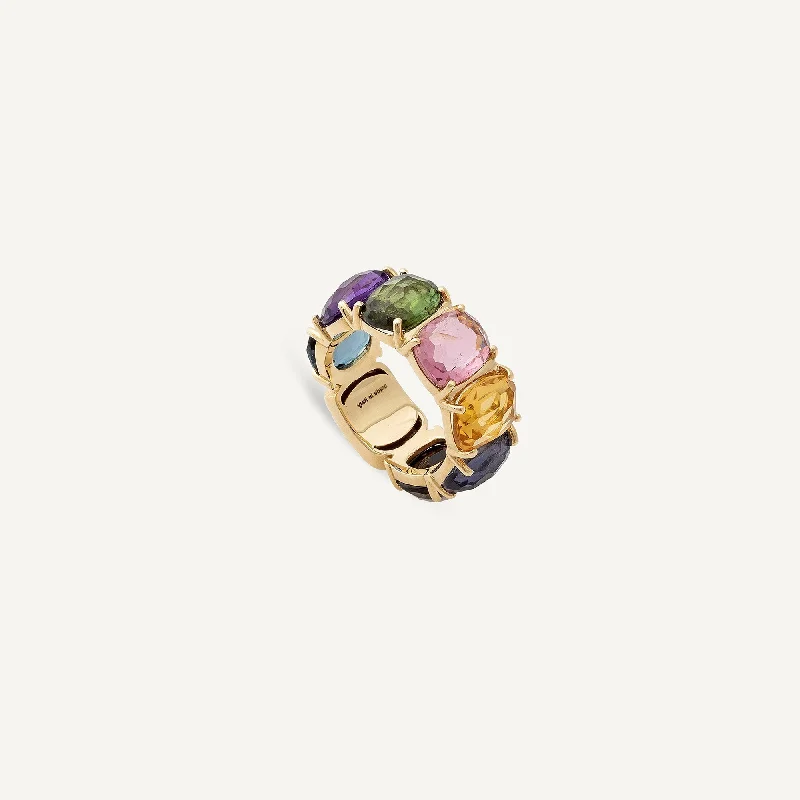 Women’s rings with butterfly motifs for whimsy -18K Yellow Gold Statement Medium Gemstone Ring