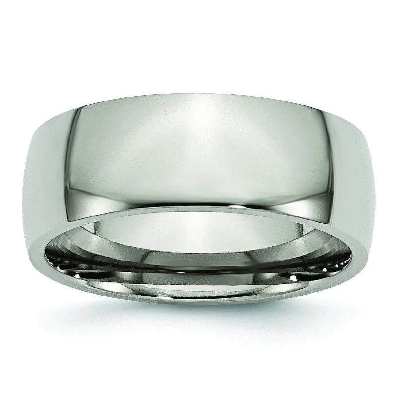 Women’s stretch rings for adjustable comfort fit -8mm Titanium Ring