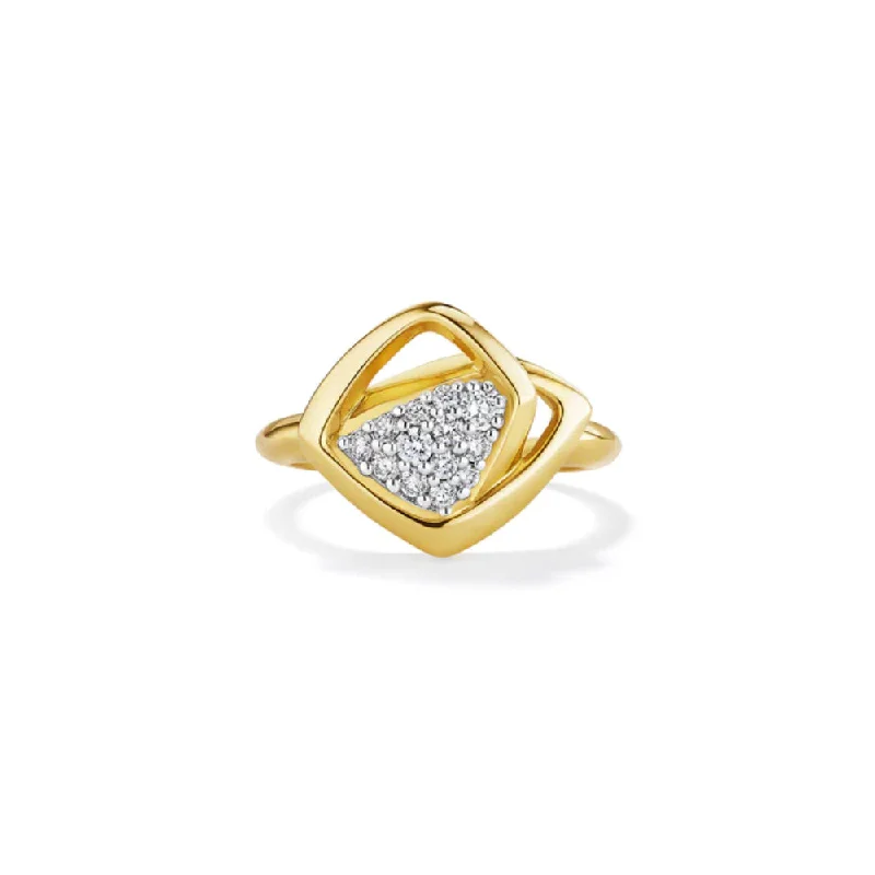 Women’s rings with starburst garnet for beauty -Judith Ripka 14k Selvaggia Ring with Diamonds