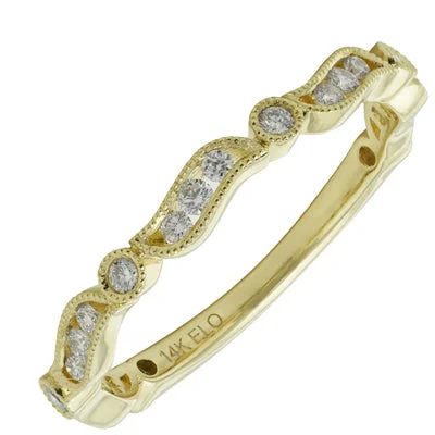 Women’s rings with topaz gems for brilliance -Diamond Band in 14kt Yellow Gold (1/4ct tw)