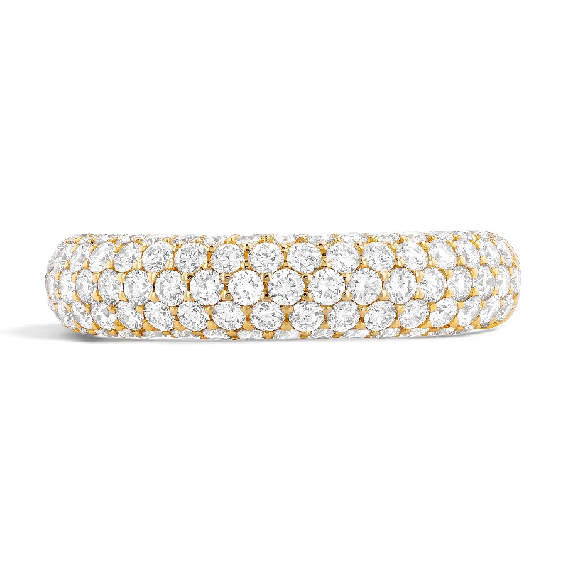 Women’s rings with geometric ruby for trend -Duchess Pave Diamond Band