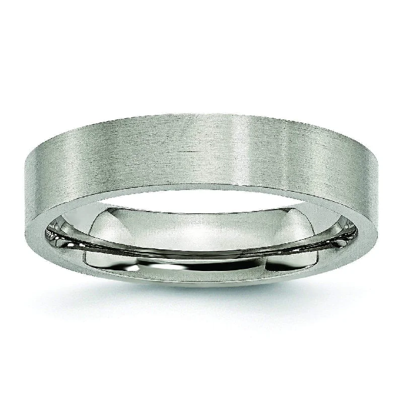 Women’s bridal rings with diamond halo settings -Matte Titanium Ring