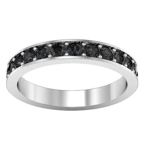 Women’s rings with branch-inspired amethyst bands -Pave Black Diamond Eternity Ring (1.30 cttw)